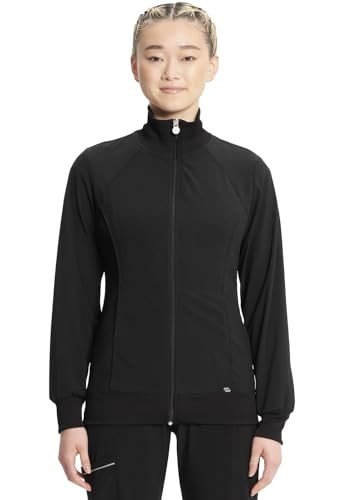 Women's Infinity Cherokee Zip Front Scrub Jacket - Black