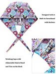 Gourd-Shaped Adjustable Working Caps with Buttons - 8 Pack