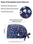 Gourd-Shaped Adjustable Working Caps with Buttons - 8 Pack