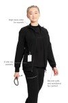 Women's Infinity Cherokee Zip Front Scrub Jacket - Black