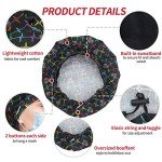 Adjustable Bouffant Caps with Button - 2 Pack