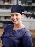 Satinior Women's Adjustable Bouffant Sweatband Cap - Navy