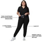 Kitmaz Women's Stretch Jogger Scrub Pants - Black