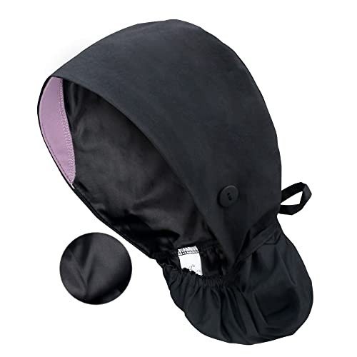 Adjustable Satin Lined Cotton Working Cap with Buttons