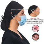 Adjustable Satin Lined Cotton Working Cap with Buttons