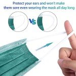 Green Disposable Face Masks with Elastic Ear Loops - 50PCS