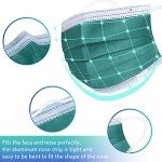 Green Disposable Face Masks with Elastic Ear Loops - 50PCS
