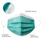 Green Disposable Face Masks with Elastic Ear Loops - 50PCS