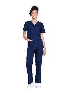 Cherokee Unisex Navy Medical Scrubs Set for Women