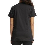 Women's V-Neck Soft Stretch Medical Scrubs - Black
