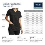 Women's V-Neck Soft Stretch Medical Scrubs - Black