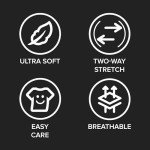 Women's V-Neck Soft Stretch Medical Scrubs - Black