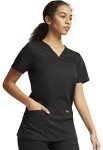 Women's V-Neck Soft Stretch Medical Scrubs - Black