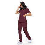 Burgundy Women’s Stretch Scrub Set - Regular & Petite