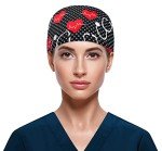 Fesciory Women’s Adjustable Scrub Caps with Buttons