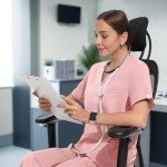 Women's Slim Fit Tech Scrubs Set - V-Neck & Joggers