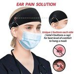 Comfortable Headbands with Buttons for Mask Wearers
