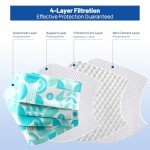 JMU 50 Pack Colorful Disposable 4-Ply Face Masks
