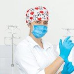 Heart Style Adjustable Nurse Scrub Caps - 4 Pack