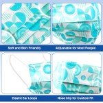 JMU 50 Pack Colorful Disposable 4-Ply Face Masks