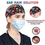 HoogaLife 4pc Button Headbands for Masks