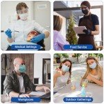 JMU 50 Pack Colorful Disposable 4-Ply Face Masks