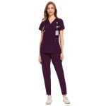 CozyFit Women’s Curved V-Neck Scrub Set - XXL