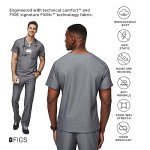 FIGS Men's Leon Scrub Top - 3 Pockets, Graphite