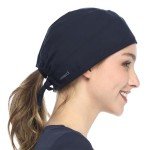 Unisex Black Dagacci Medical Scrub Cap