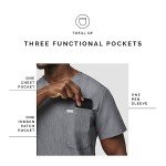 FIGS Men's Leon Scrub Top - 3 Pockets, Graphite