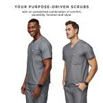 FIGS Men's Leon Scrub Top - 3 Pockets, Graphite