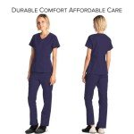 Women's Stretch Y-Neck Scrub Set by Dagacci