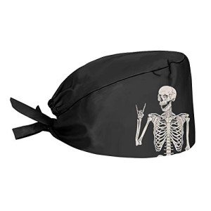 Stylish Skeleton Print Working Cap with Sweatband