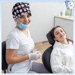Maiteenly Adjustable Satin-Lined Scrub Caps - 6 Pack