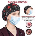 Adjustable Bouffant Caps with Sweatband - 2 Pack