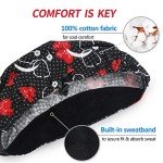 Adjustable Bouffant Caps with Sweatband - 2 Pack