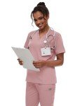 Women's V-Neck Scrub Top & Jogger Pants Set