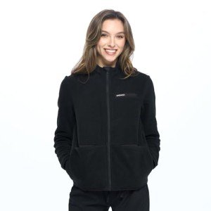 Dagacci Unisex Fleece Warm-Up Jacket, Black