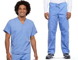 Cherokee Unisex V-Neck Scrub Set with Cargo Pants