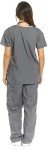 Just Love Women's Gray Scrub Set with Pink Trim