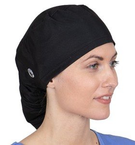 Bouffant Scrub Cap for Women with Ponytail