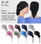 Bouffant Scrub Cap for Women with Ponytail