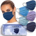 VIRTUE CODE Colorful 3-Ply Disposable Face Masks - 50 Pack