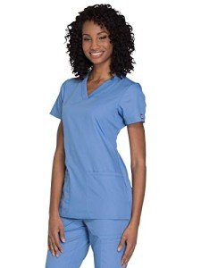 Cherokee Women's Blue V-Neck Medical Scrub Top