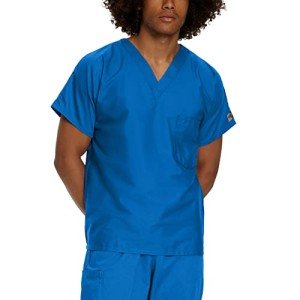 Landau Unisex Relaxed Fit V-Neck Scrub Top