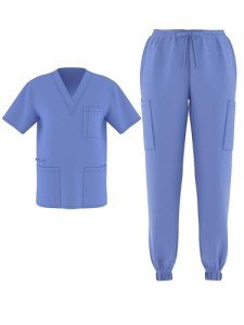 Unisex Stretch V-Neck Jogger Scrub Set