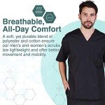 Men's Black 8-Pocket Scrubs Set - Comfortable Fit