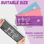 6 Pieces Headbands with Button for Mask, Wide Nurses Headbands Non Slip Elastic Ear Protection for Women Men Doctors Sweatband Headband