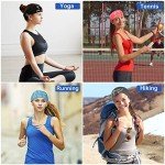 6 Pieces Headbands with Button for Mask, Wide Nurses Headbands Non Slip Elastic Ear Protection for Women Men Doctors Sweatband Headband