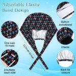 ShinyMatch 6 Pcs Scrub Cap Adjustable Working Cap with Button and Sweatband Elastic Bandage Nurse Hat for Women Men (Classic)